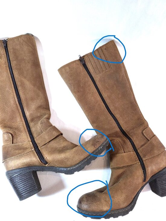 B.O.C Born Tan Leather Insulated Boots Size 8 - Picture 8 of 9